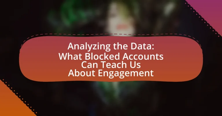 Analyzing the Data: What Blocked Accounts Can Teach Us About Engagement