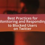 Best Practices for Monitoring and Responding to Blocked Users on Twitter