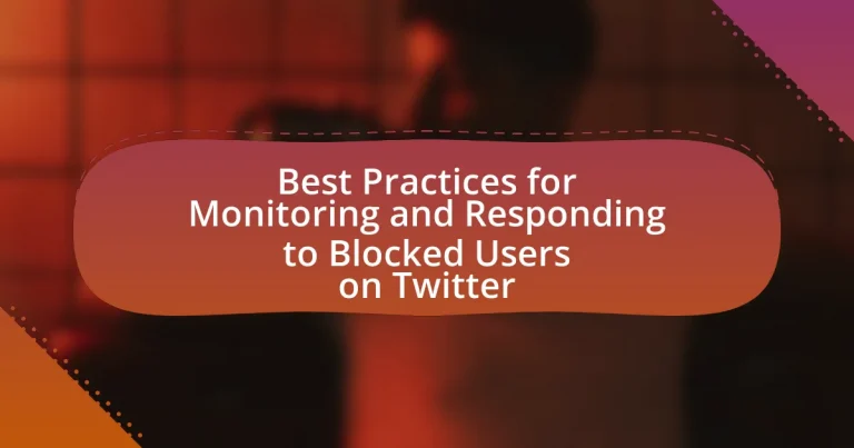 Best Practices for Monitoring and Responding to Blocked Users on Twitter
