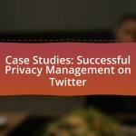 Case Studies: Successful Privacy Management on Twitter