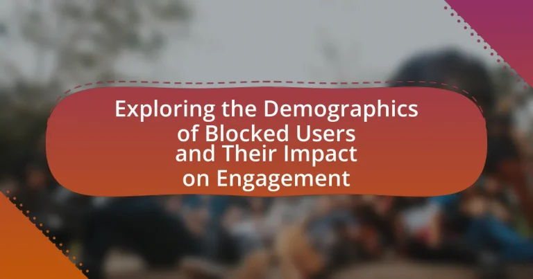 Exploring the Demographics of Blocked Users and Their Impact on Engagement