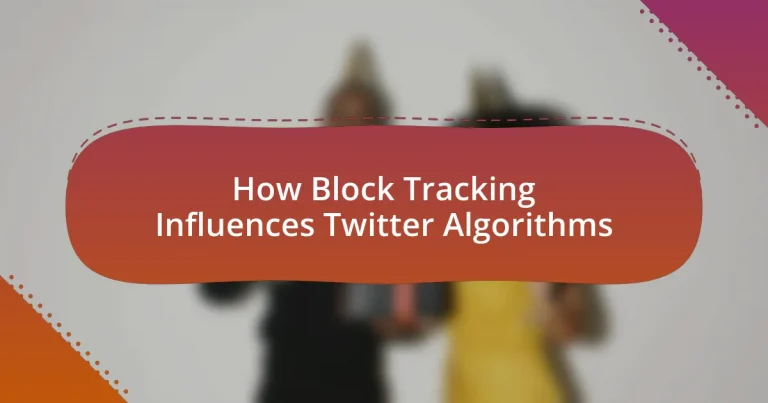 How Block Tracking Influences Twitter Algorithms