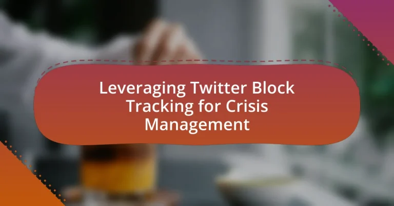 Leveraging Twitter Block Tracking for Crisis Management
