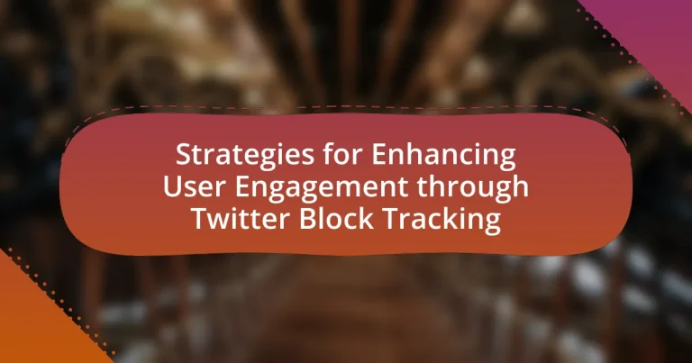 Strategies for Enhancing User Engagement through Twitter Block Tracking