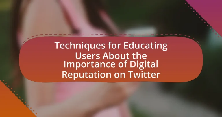Techniques for Educating Users About the Importance of Digital Reputation on Twitter