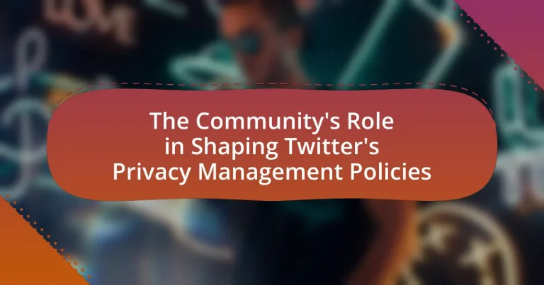 The Community’s Role in Shaping Twitter’s Privacy Management Policies