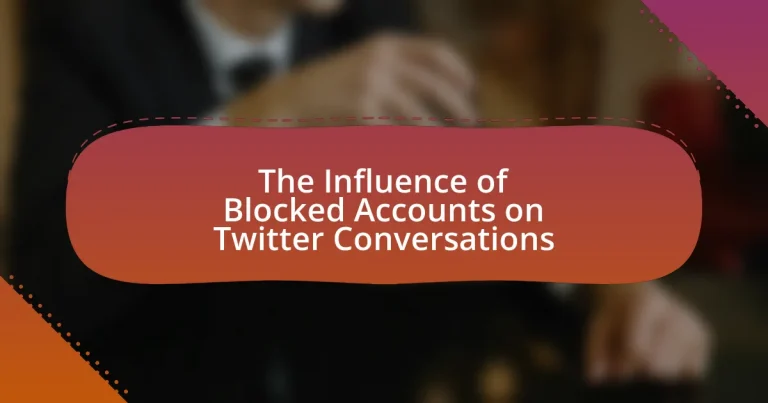 The Influence of Blocked Accounts on Twitter Conversations