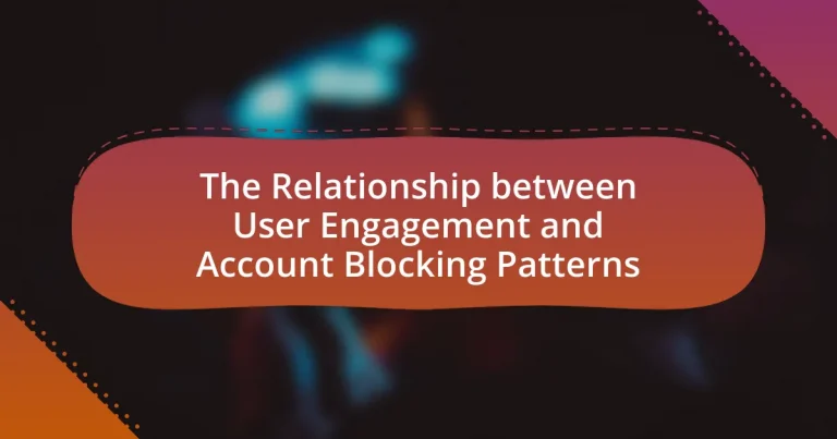 The Relationship between User Engagement and Account Blocking Patterns