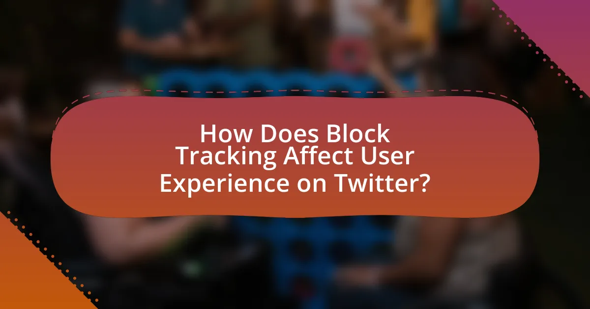 How Does Block Tracking Affect User Experience on Twitter?