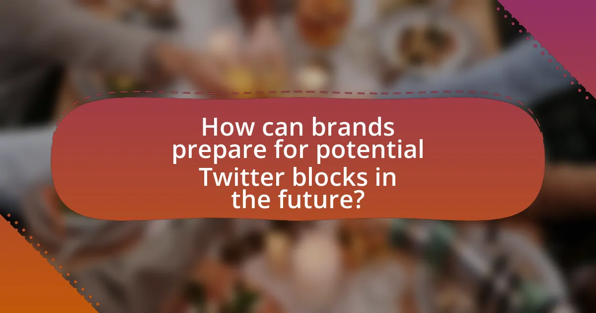 How can brands prepare for potential Twitter blocks in the future?