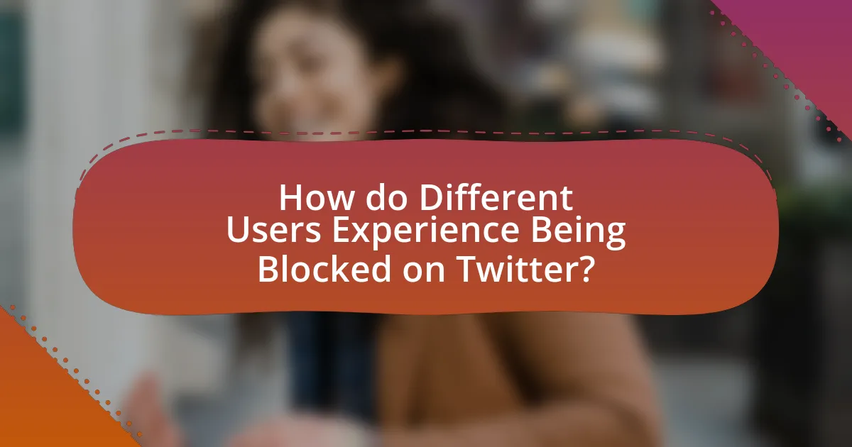 How do Different Users Experience Being Blocked on Twitter?