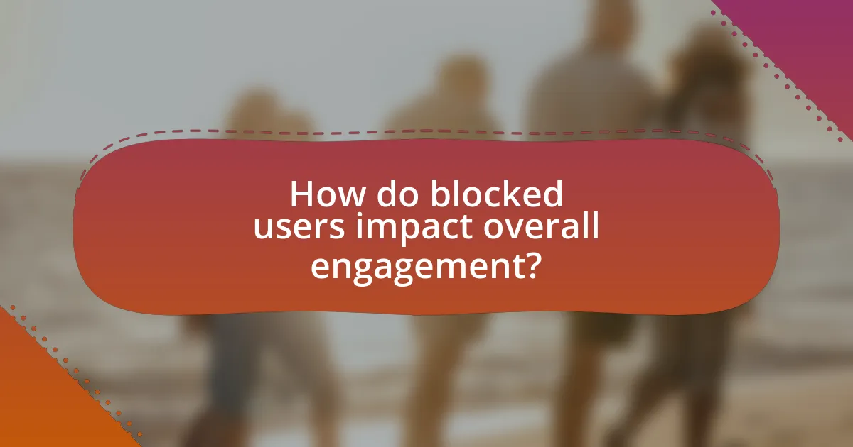How do blocked users impact overall engagement?
