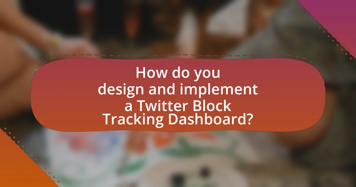 How do you design and implement a Twitter Block Tracking Dashboard?