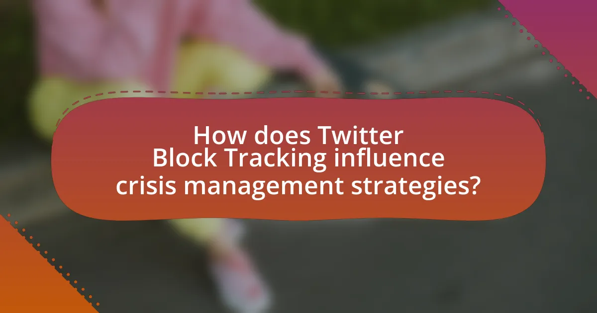 How does Twitter Block Tracking influence crisis management strategies?