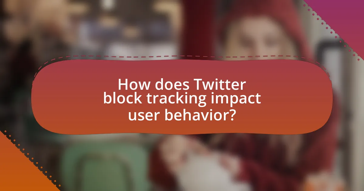 How does Twitter block tracking impact user behavior?