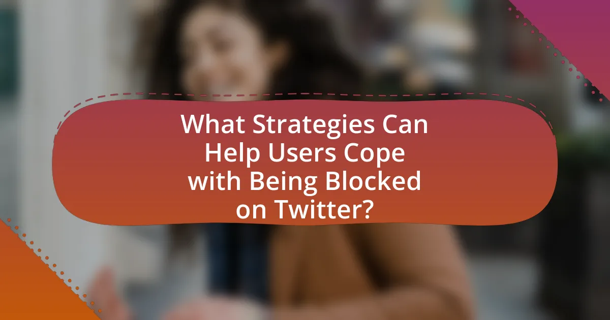What Strategies Can Help Users Cope with Being Blocked on Twitter?