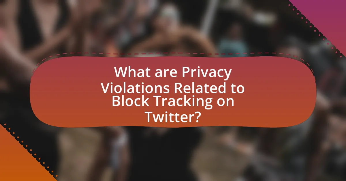 What are Privacy Violations Related to Block Tracking on Twitter?