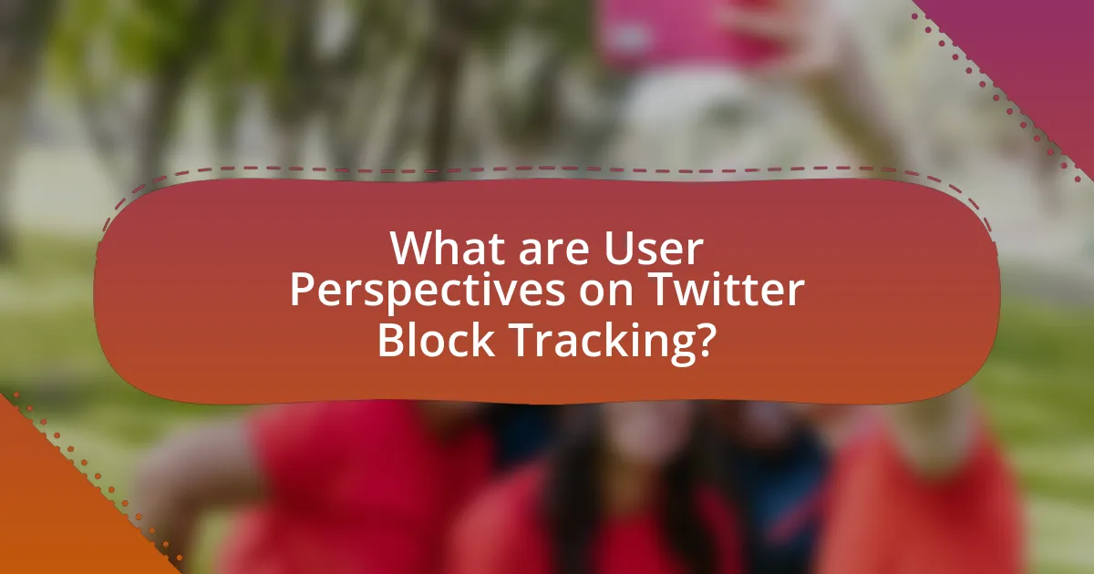 What are User Perspectives on Twitter Block Tracking?