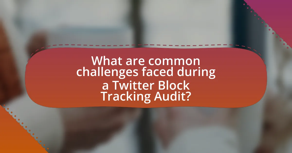 What are common challenges faced during a Twitter Block Tracking Audit?