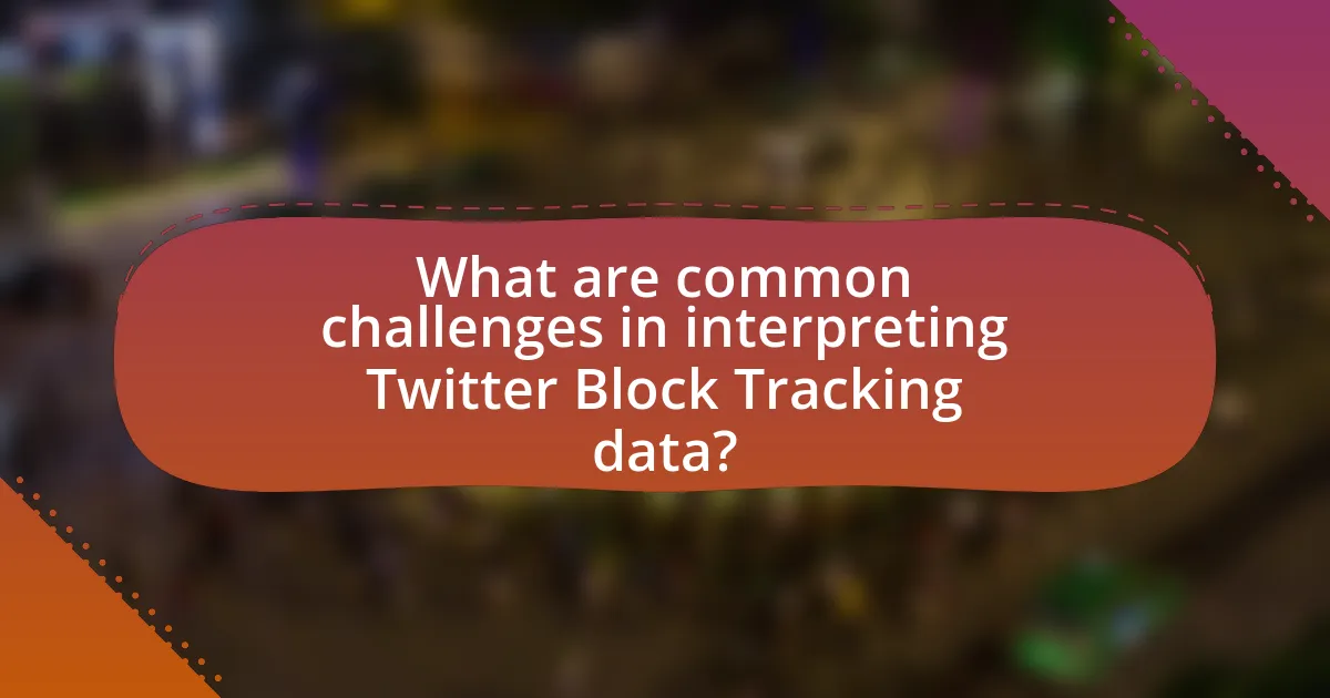 What are common challenges in interpreting Twitter Block Tracking data?