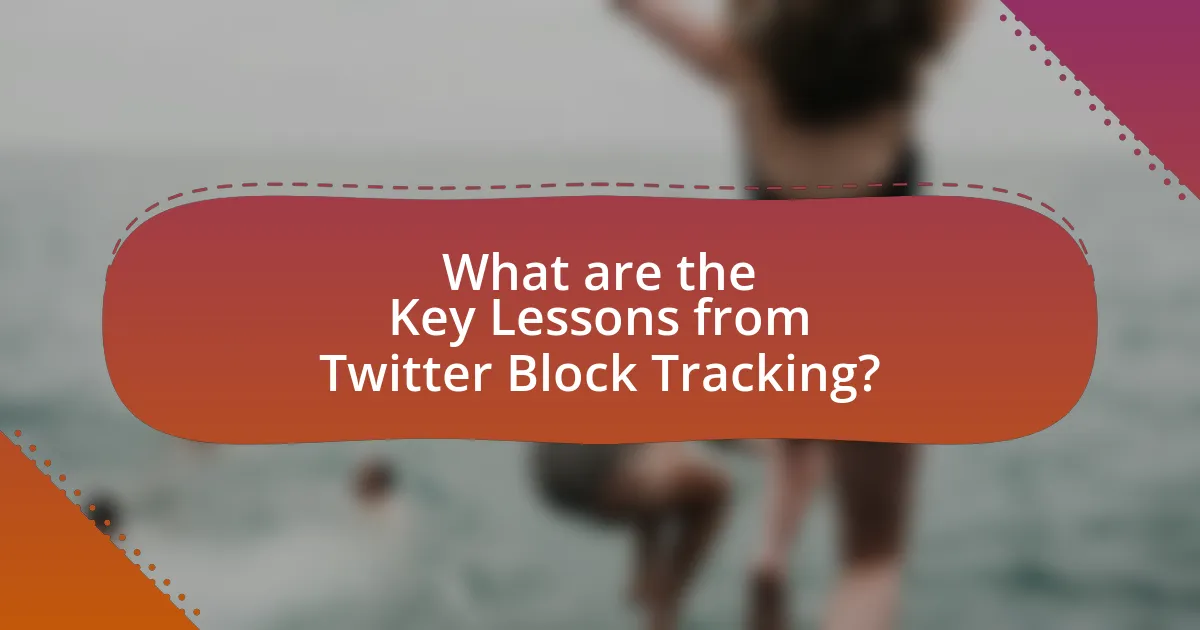 What are the Key Lessons from Twitter Block Tracking?