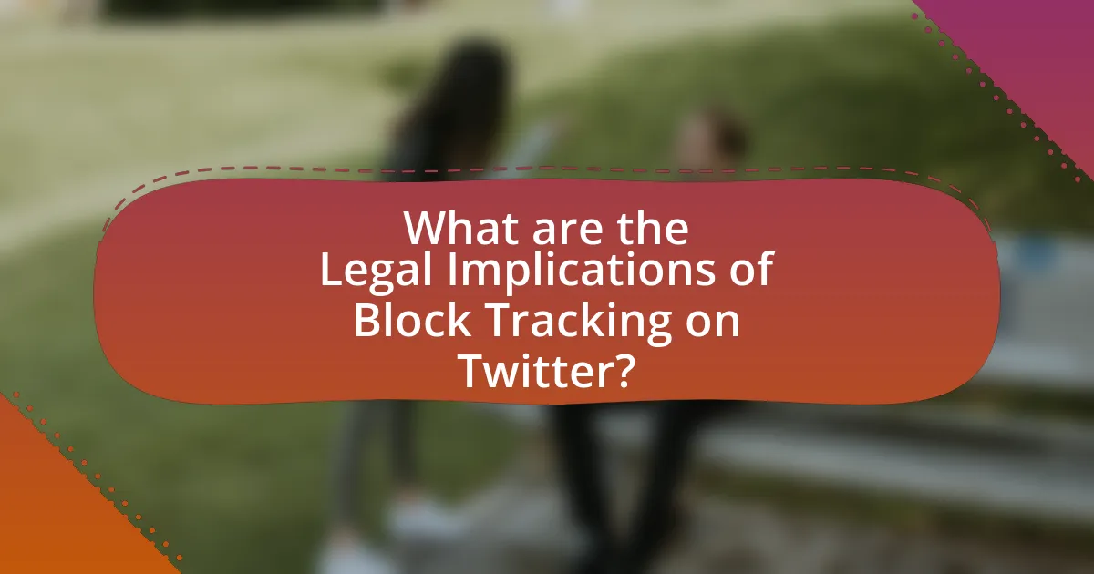 What are the Legal Implications of Block Tracking on Twitter?