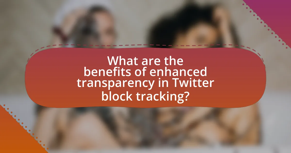 What are the benefits of enhanced transparency in Twitter block tracking?