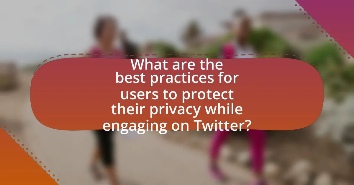 What are the best practices for users to protect their privacy while engaging on Twitter?