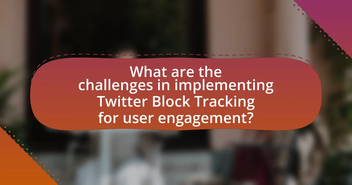 What are the challenges in implementing Twitter Block Tracking for user engagement?