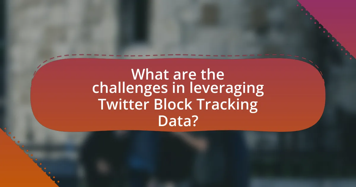 What are the challenges in leveraging Twitter Block Tracking Data?