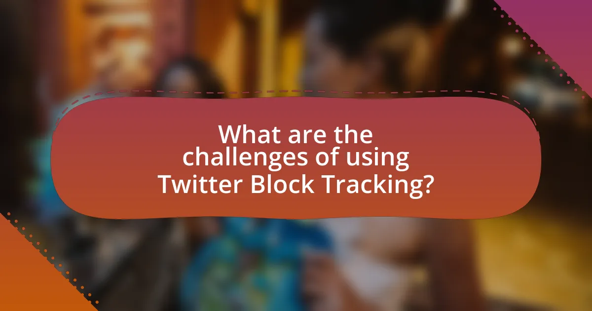 What are the challenges of using Twitter Block Tracking?