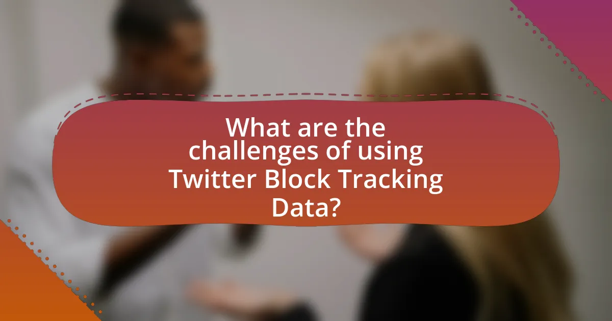 What are the challenges of using Twitter Block Tracking Data?