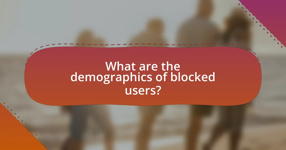 What are the demographics of blocked users?