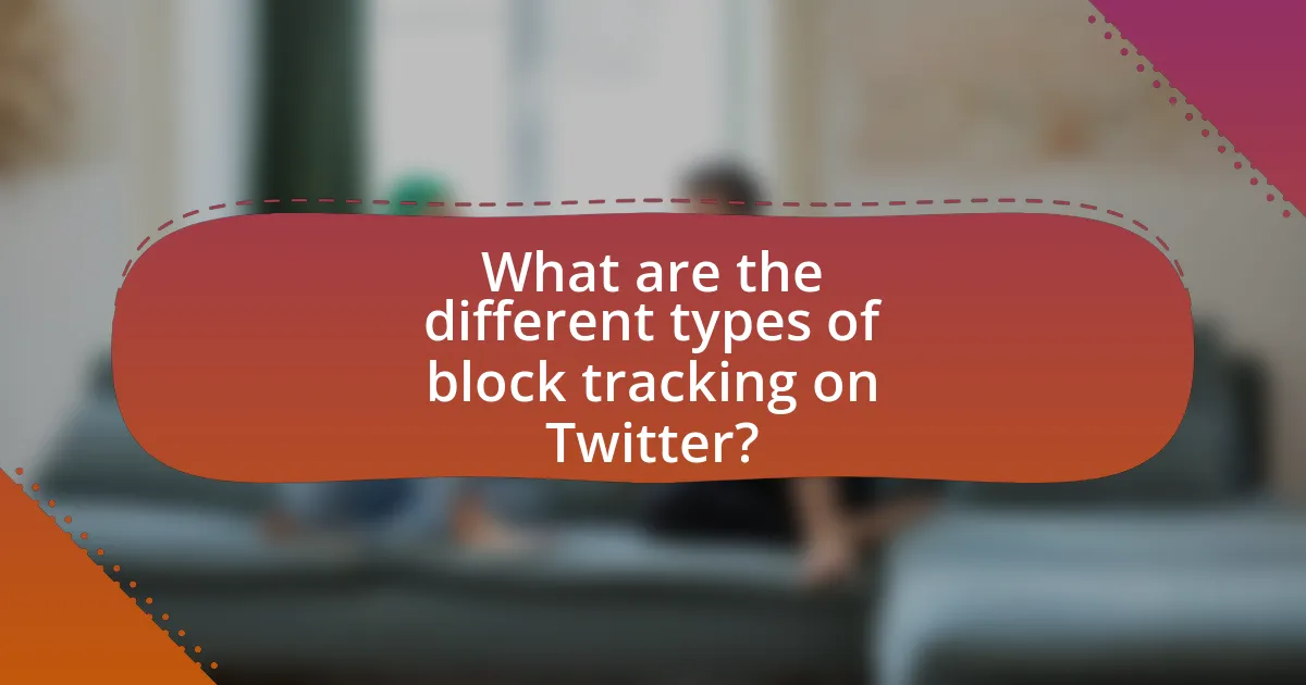 What are the different types of block tracking on Twitter?
