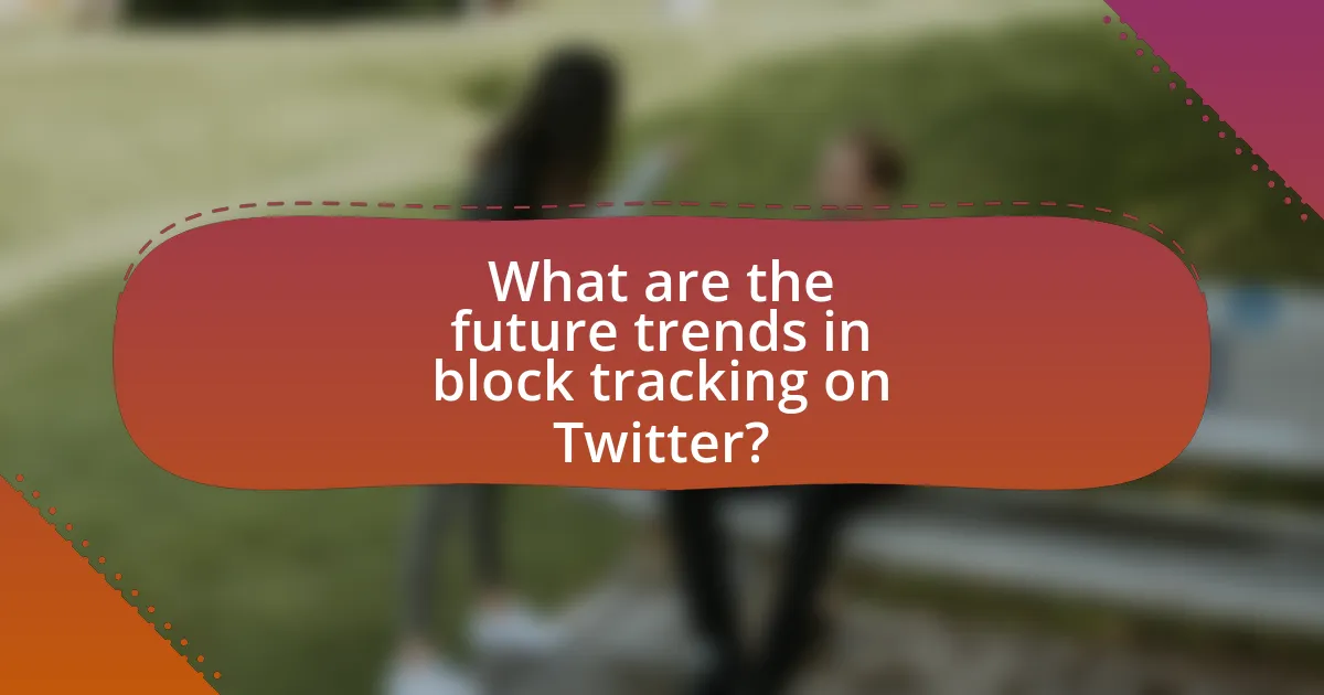 What are the future trends in block tracking on Twitter?