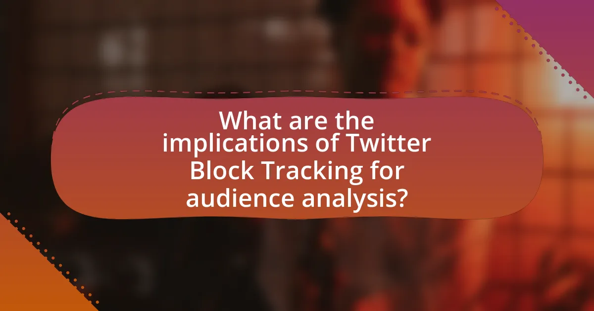 What are the implications of Twitter Block Tracking for audience analysis?