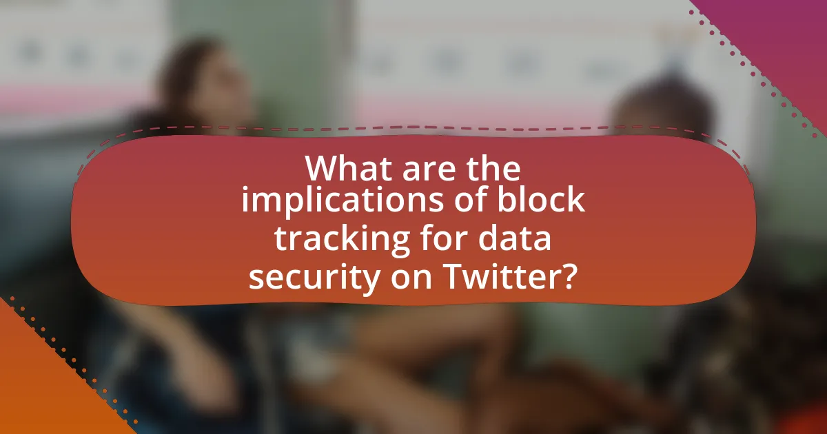 What are the implications of block tracking for data security on Twitter?