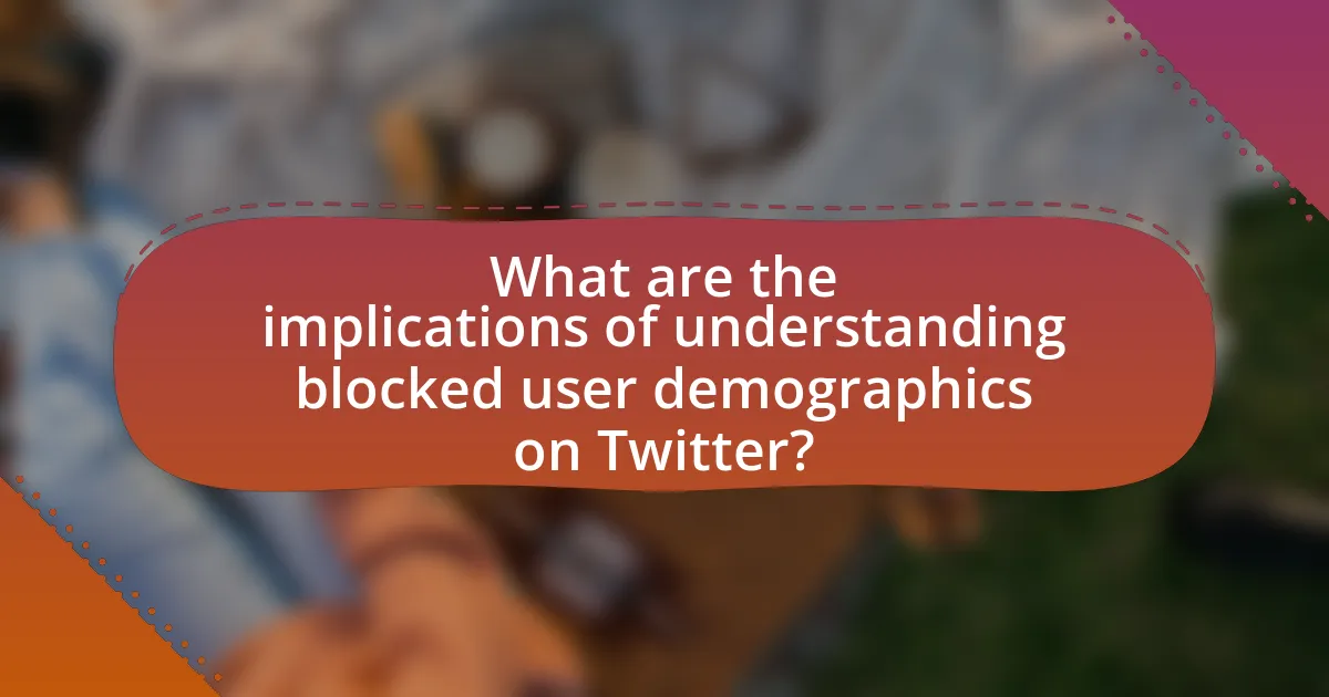 What are the implications of understanding blocked user demographics on Twitter?