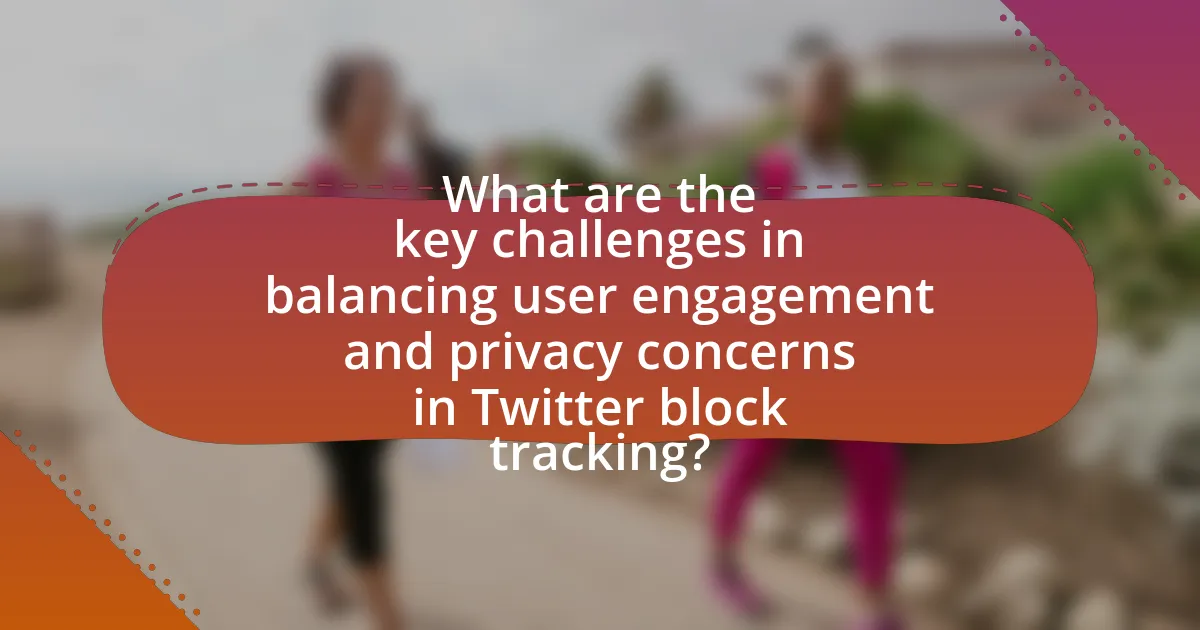 What are the key challenges in balancing user engagement and privacy concerns in Twitter block tracking?