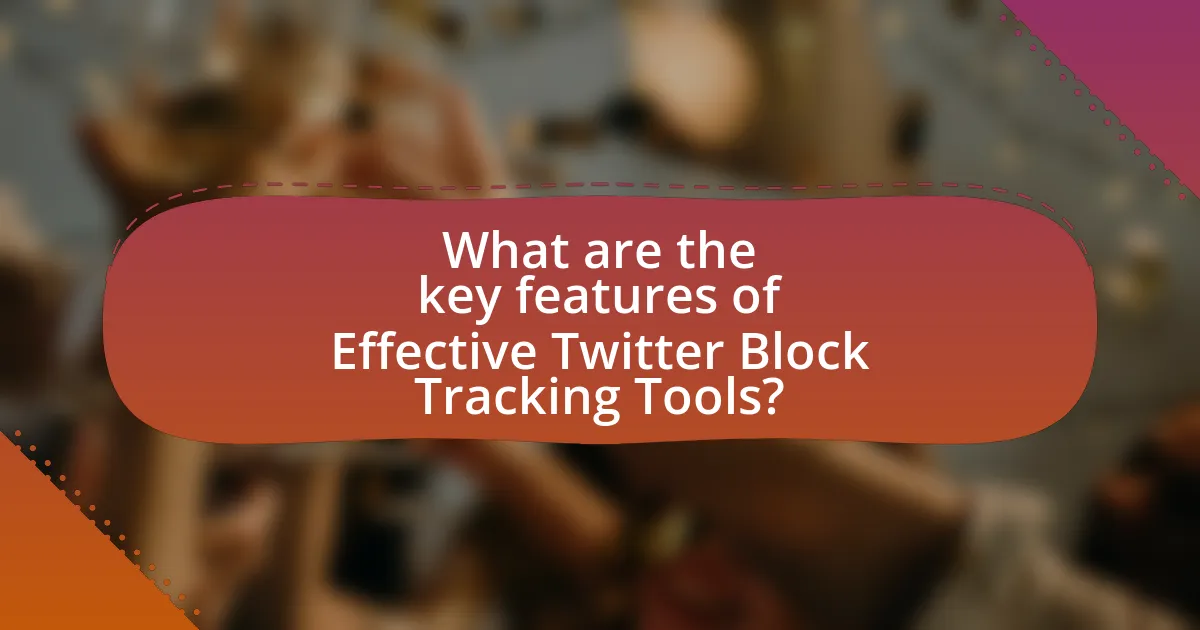 What are the key features of Effective Twitter Block Tracking Tools?