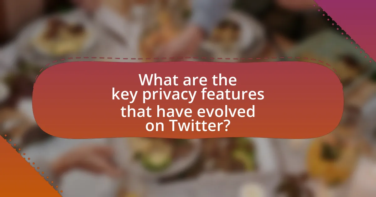 What are the key privacy features that have evolved on Twitter?