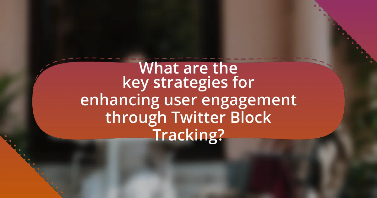 What are the key strategies for enhancing user engagement through Twitter Block Tracking?