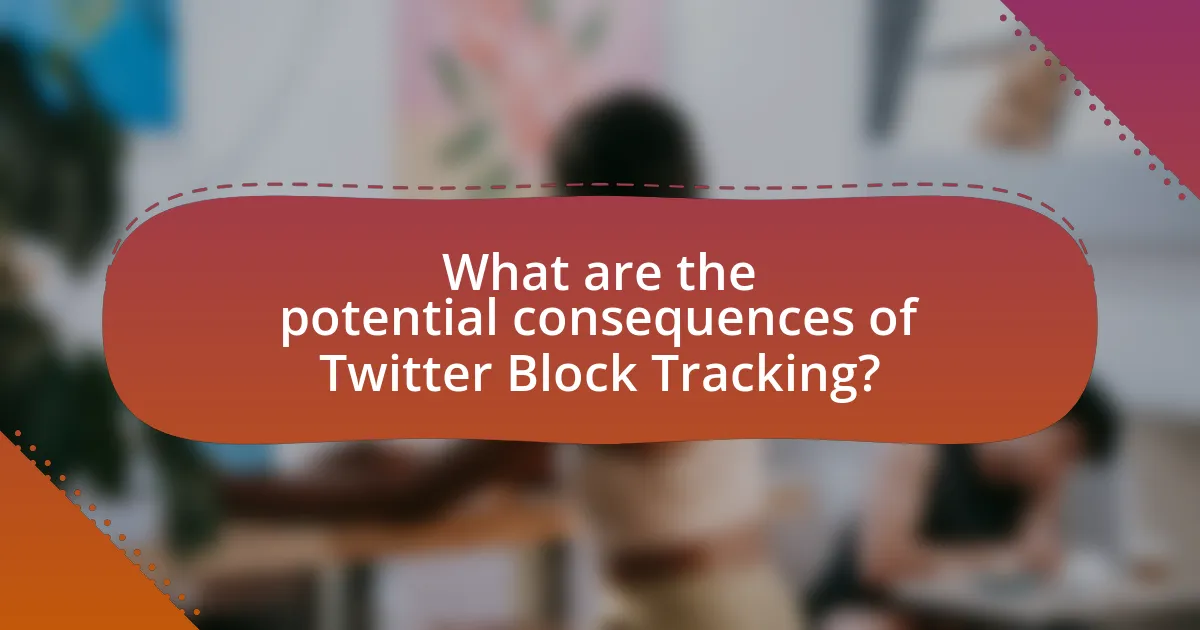 What are the potential consequences of Twitter Block Tracking?