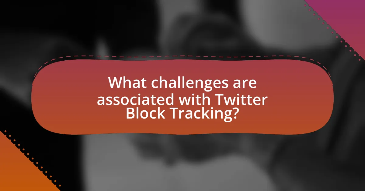 What challenges are associated with Twitter Block Tracking?