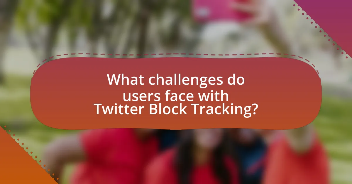 What challenges do users face with Twitter Block Tracking?