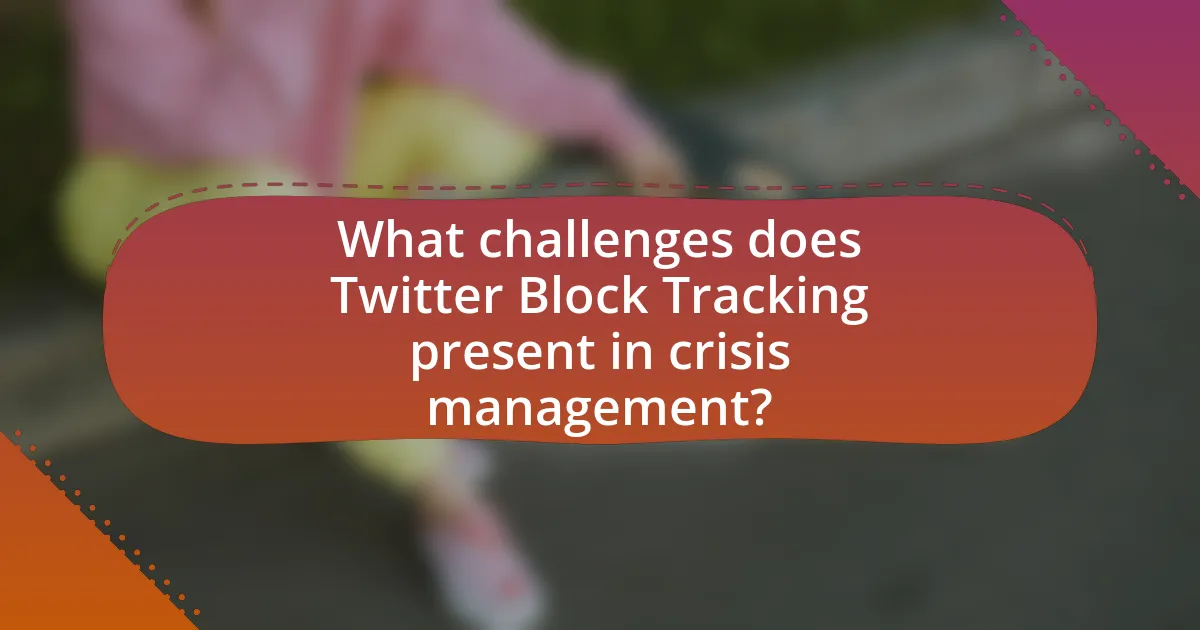What challenges does Twitter Block Tracking present in crisis management?