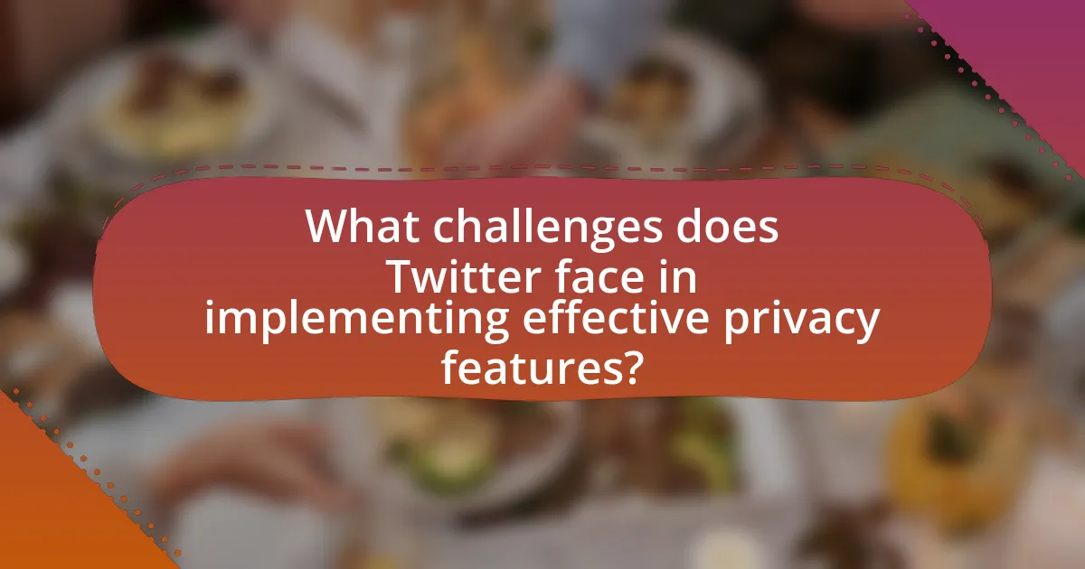 What challenges does Twitter face in implementing effective privacy features?