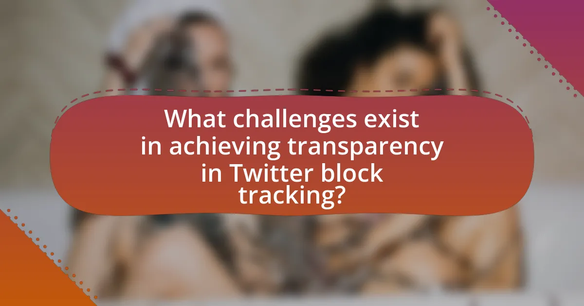 What challenges exist in achieving transparency in Twitter block tracking?