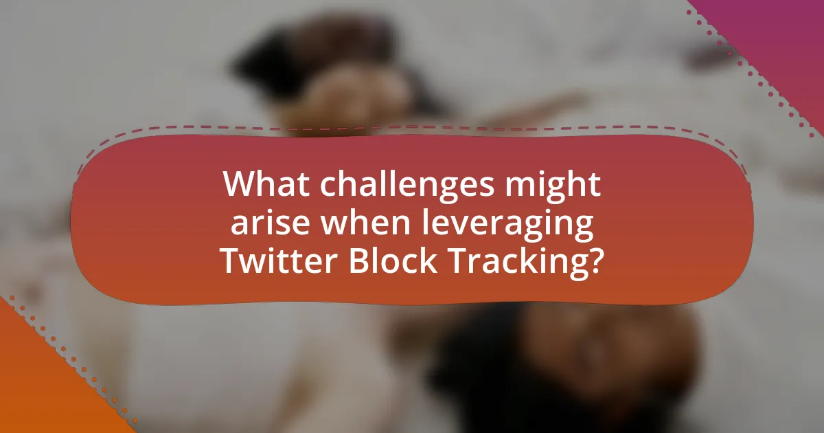 What challenges might arise when leveraging Twitter Block Tracking?