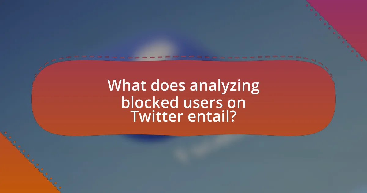 What does analyzing blocked users on Twitter entail?